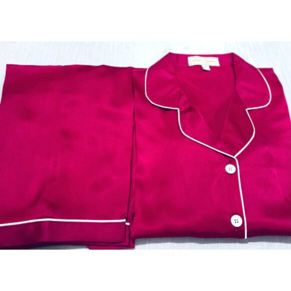 SoieRose Dark Pink 100% Silk Pajama Set – Luxurious...